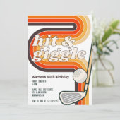 Invitation au golf rétro Hit and Giggle (Debout devant)