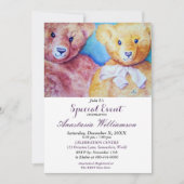 INvitation AU GOÛTER D'ENFANTS OURSON EN PELUCHE (Devant)