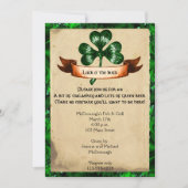 Invitation au Green Clover Parchment St. Particuli (Devant)