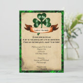 Invitation au Green Clover Parchment St. Particuli (Debout devant)
