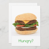 Invitation au hamburger pour un repas (Devant / Derrière)