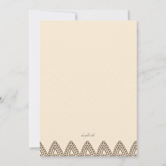 Invitation au henné (Dos)