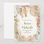 Invitation au henné et invitation Mehndi Mehndi in (Devant / Derrière)