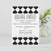 Invitation au Jacquard noir et blanc (Debout devant)