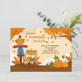 Invitation au jardin de citrouilles d'automne (Debout devant)