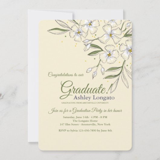 Invitation au jasmin parfumé (Devant)