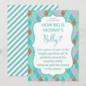 Invitation au jeu de Baby shower Purple Aqua Merma (Devant / Derrière)