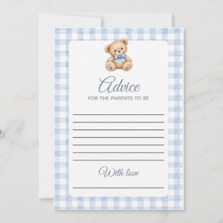 Invitation au jeu de conseils pour bébé ours prépa