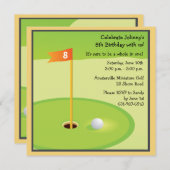 Invitation au jeu de golf miniature (Devant / Derrière)