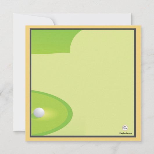 Invitation au jeu de golf miniature (Dos)