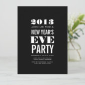 Invitation au Jour de l'An noir blanc 2013 (Debout devant)