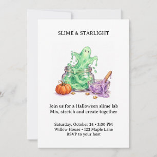 Invitation au laboratoire de slime Halloween Slime