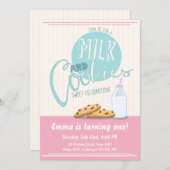 Invitation au lait et aux biscuits Invitation de f (Devant / Derrière)