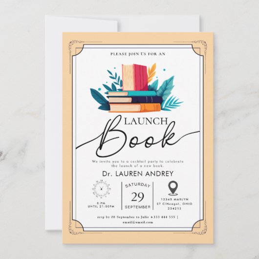 Invitation au lancement de livre (Devant)