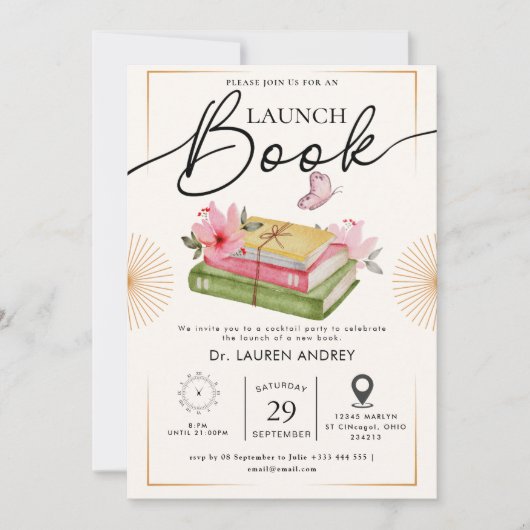 Invitation au lancement de livre (Devant)
