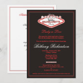 Invitation au Las Vegas Bachelorette Party (Devant / Derrière)