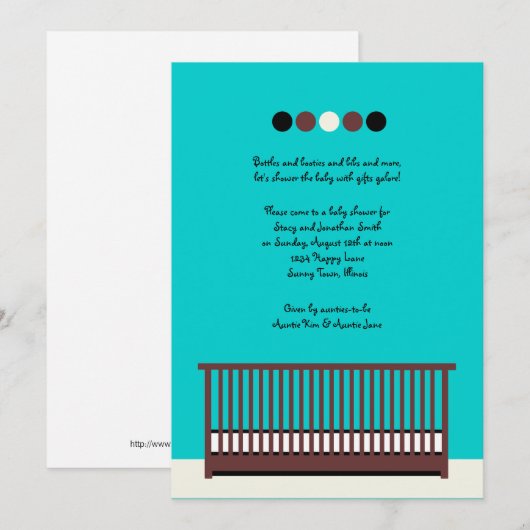 Invitation au lit d'enfant (Devant / Derrière)