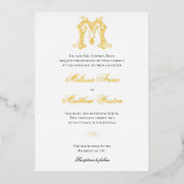 Invitation au logo MM Monogramme ou MM (Recto)