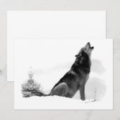 Invitation au loup de bois de l'Alaska (Devant / Derrière)