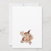 Invitation au lunch de mariage d'automne (Dos)