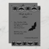 Invitation au lustre noir et aux chauves-souris à  (Devant / Derrière)