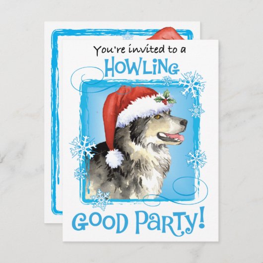 Invitation au malémeu de Noël (Devant / Derrière)