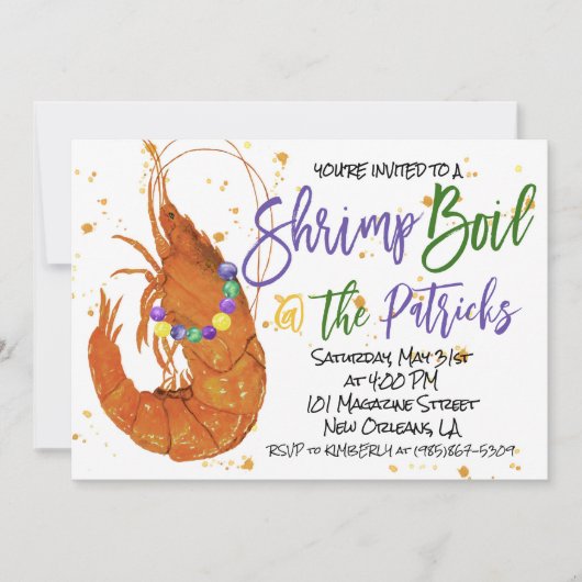 Invitation au Mardi Gras (Devant)