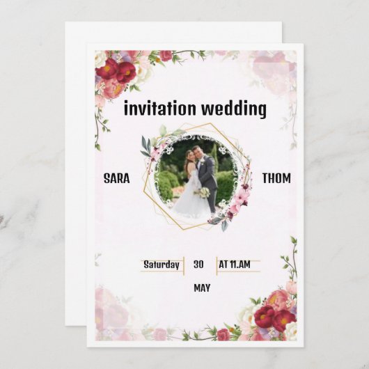 INVITATION AU MARIAGE (Devant / Derrière)