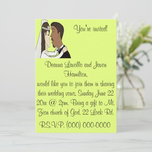 Invitation au mariage (Debout devant)
