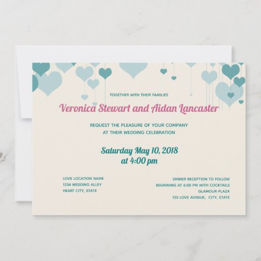 Invitation au mariage 1950 (Dos)