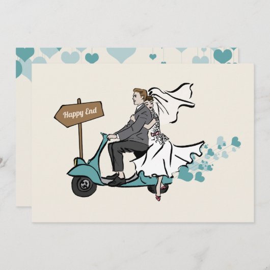 Invitation au mariage 1950 (Devant / Derrière)