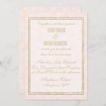 Invitation au mariage au Champagne et à l'or