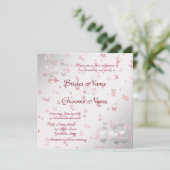 Invitation au mariage avec papillon (Debout devant)