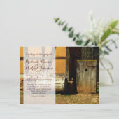 Invitation au Mariage campagnard de coeur de la po (Debout devant)