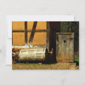 Invitation au Mariage campagnard de coeur de la po (Dos)