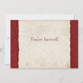 Invitation au Mariage campagnard rouge (Dos)