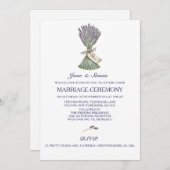 Invitation au mariage dans le jardin de la campagn (Devant / Derrière)