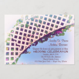 Invitation au mariage dans un jardin tropical trop