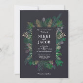Invitation au mariage Dark Highland (Devant)