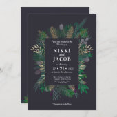 Invitation au mariage Dark Highland (Devant / Derrière)