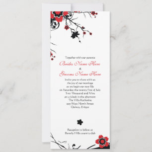 Invitation au mariage de cerisiers en fleurs