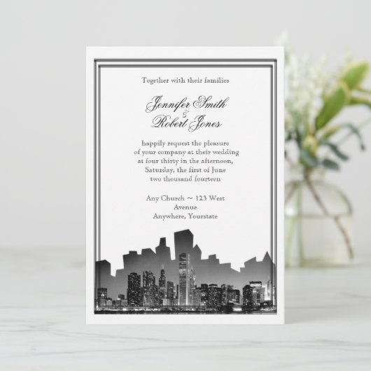 Invitation au mariage de Chicago (Debout devant)