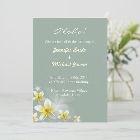 Invitation au mariage de destination (Debout devant)