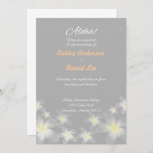 Invitation au mariage de destination (Devant / Derrière)