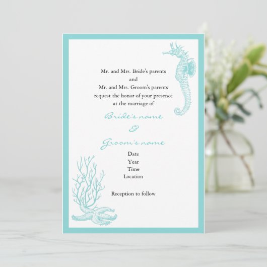 Invitation au mariage de destination (Debout devant)
