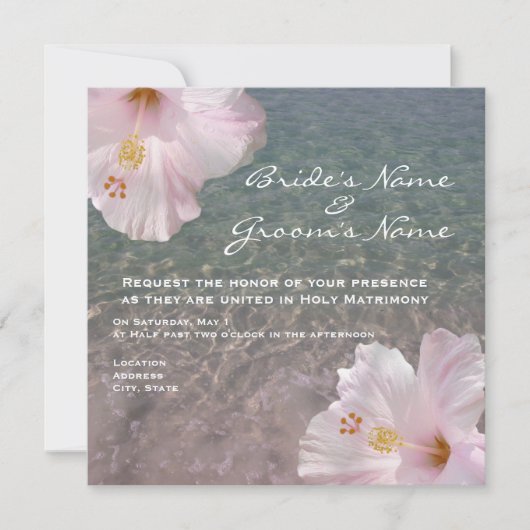 Invitation au mariage de destination de la plage t (Devant)