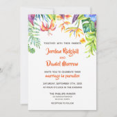 Invitation au mariage de destination de l'aquarell (Devant)