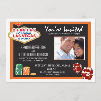 Invitation au mariage de destination de Las Vegas 
