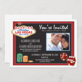 Invitation au mariage de destination de Las Vegas  (Devant / Derrière)