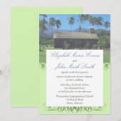 Invitation au mariage de destination de l'île (Devant / Derrière)